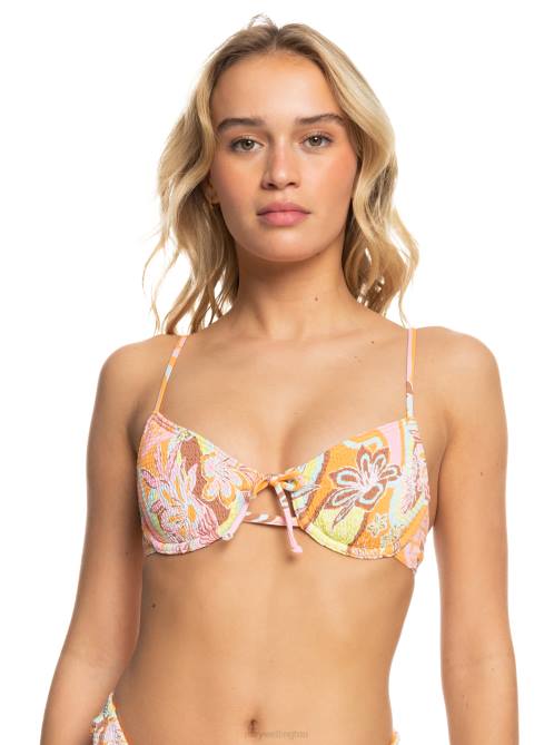 X4FH693 mock orange delic Floraldelic Underwired Bikini Top Women Roxy | Bikini Tops