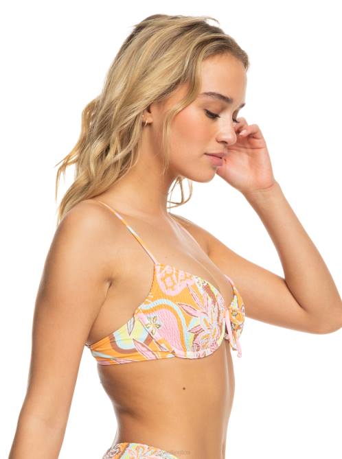 X4FH693 mock orange delic Floraldelic Underwired Bikini Top Women Roxy | Bikini Tops