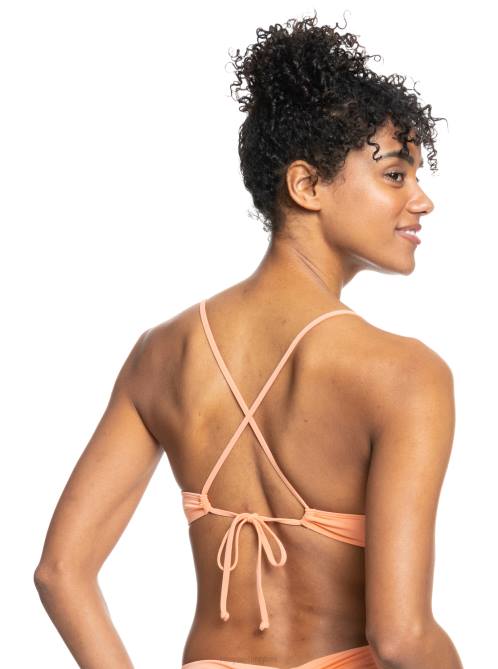 X4FH715 papaya punch Beach Classics Triangle Bikini Top Women Roxy | Bikini Tops