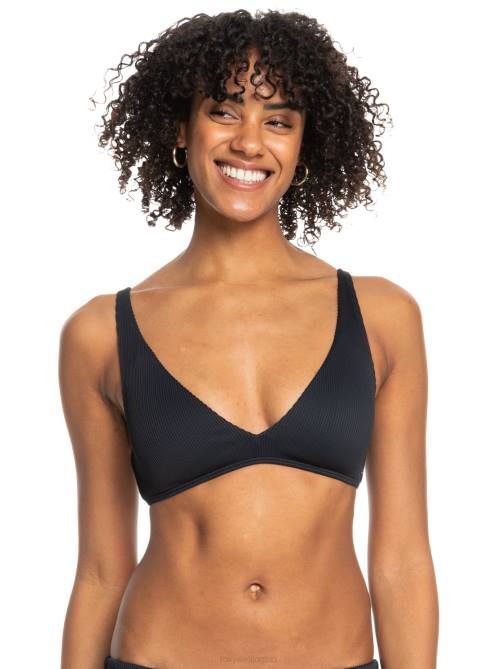 X4FH745 anthracite Love The Oceana Bikini Top Women Roxy | Bikini Tops