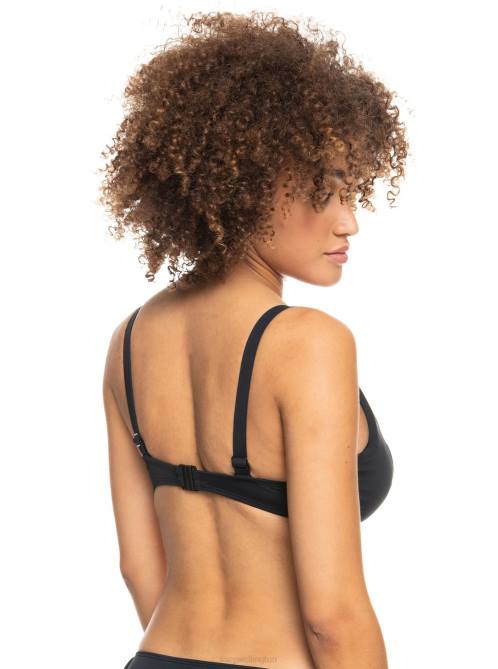 X4FH767 anthracite Beach Classics Underwired D-Cup Bikini Top Women Roxy | Bikini Tops