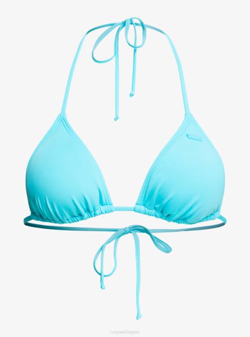 X4FH773 bachelor button Beach Classics Tiki Triangle Bikini Top Women Roxy | Bikini Tops