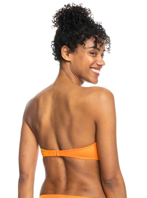 X4FH782 tangelo Color Jam Bandeau Bikini Top Women Roxy | Bikini Tops