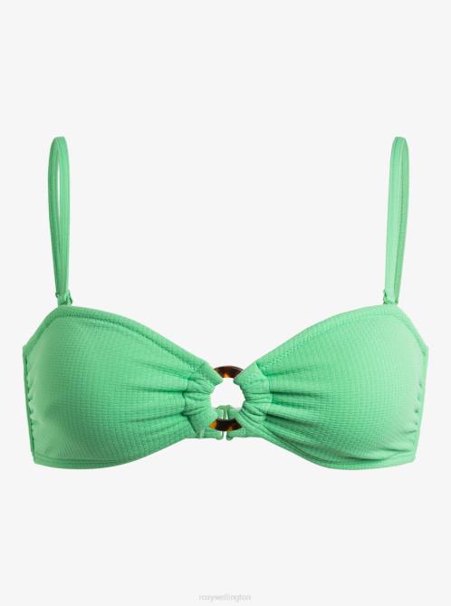 X4FH791 absinthe green Color Jam Bandeau Bikini Top Women Roxy | Bikini Tops