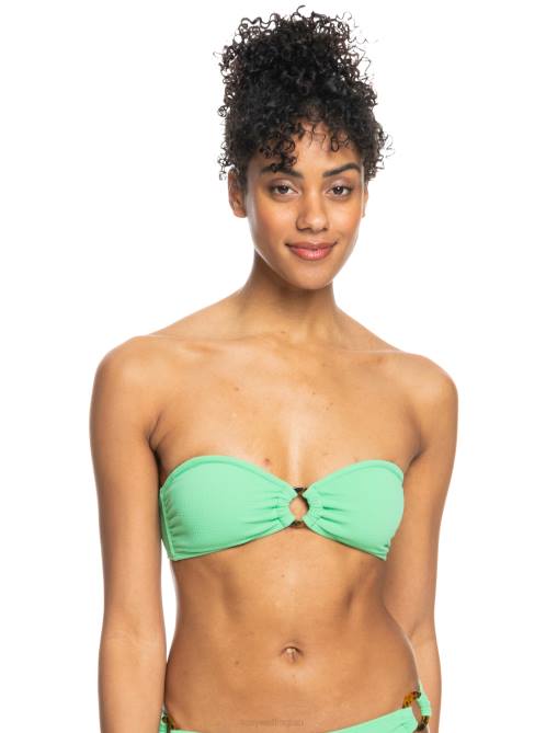 X4FH791 absinthe green Color Jam Bandeau Bikini Top Women Roxy | Bikini Tops