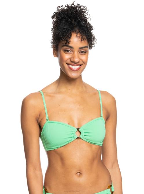 X4FH791 absinthe green Color Jam Bandeau Bikini Top Women Roxy | Bikini Tops