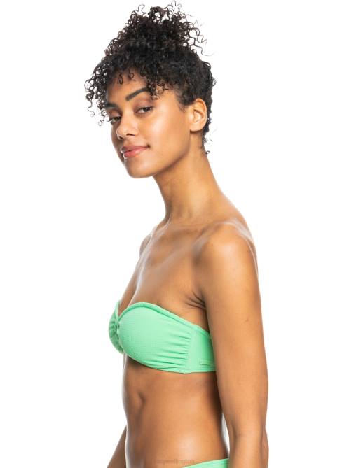X4FH791 absinthe green Color Jam Bandeau Bikini Top Women Roxy | Bikini Tops