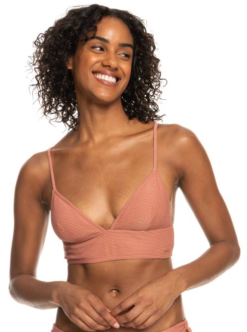 X4FH832 cedar wood Coconut Crew Tank Bikini Top Women Roxy | Bikini Tops