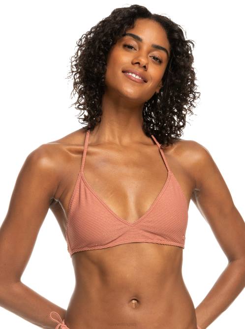 X4FH834 cedar wood Coconut Crew Triangle Bikini Top Women Roxy | Bikini Tops