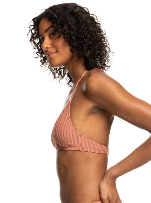X4FH834 cedar wood Coconut Crew Triangle Bikini Top Women Roxy | Bikini Tops
