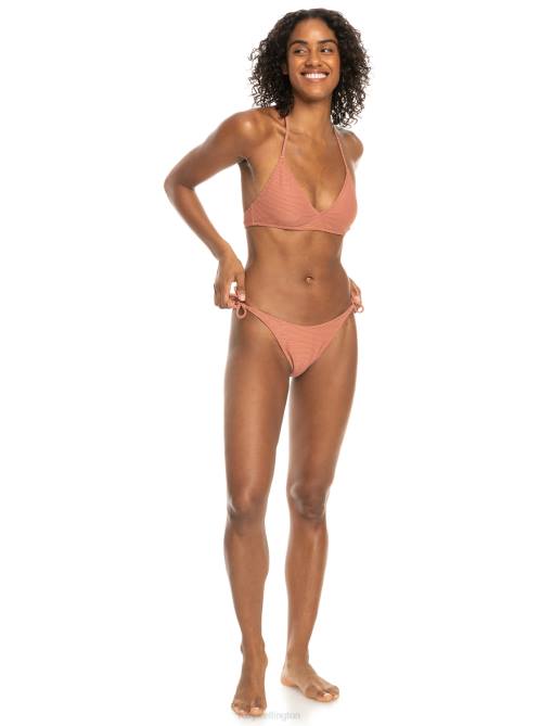 X4FH834 cedar wood Coconut Crew Triangle Bikini Top Women Roxy | Bikini Tops