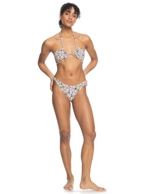 X4FH841 mood indigo ditsy love Printed Beach Classics Triangle Bikini Top Women Roxy | Bikini Tops