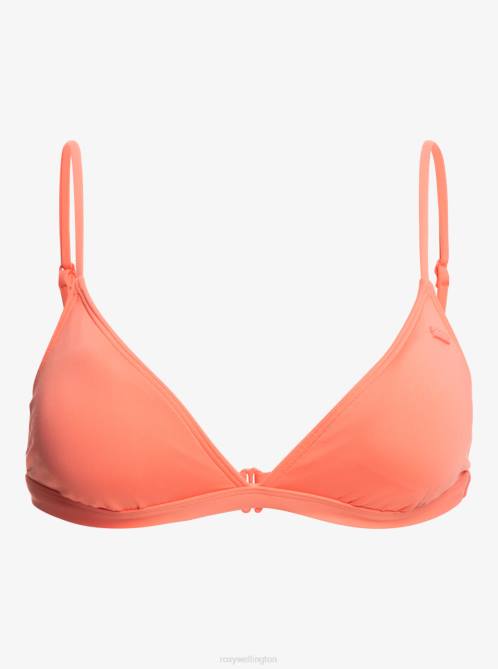 X4FH862 fusion coral Beach Classics Triangle Bikini Top Women Roxy | Bikini Tops