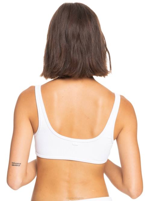 X4FH920 bright white Love Bralette Bikini Top Women Roxy | Bikini Tops