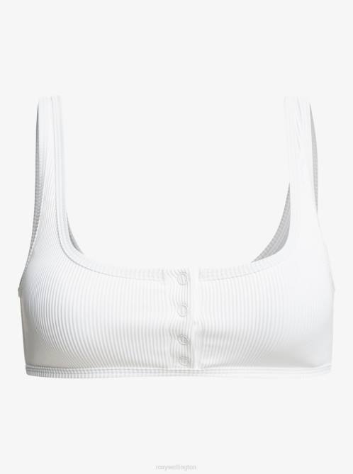 X4FH920 bright white Love Bralette Bikini Top Women Roxy | Bikini Tops