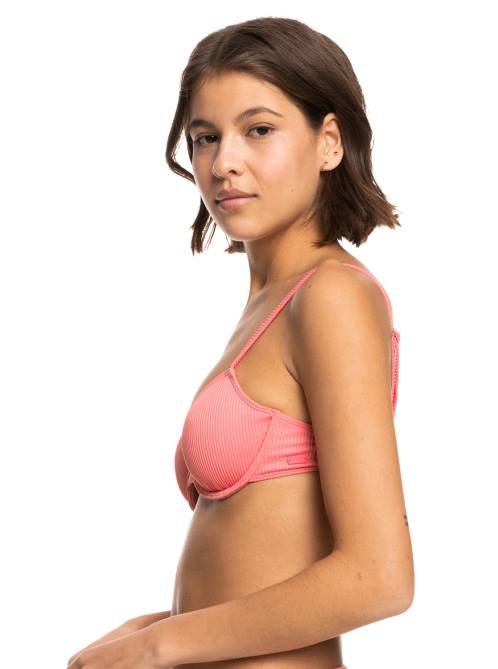 X4FH928 tea rose Love The Muse Bikini Top Women Roxy | Bikini Tops