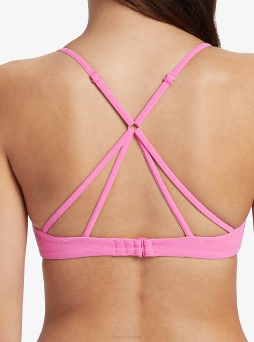 X4FH942 shocking pink Hawaiian Heat Triangle Bikini Top Women Roxy | Bikini Tops