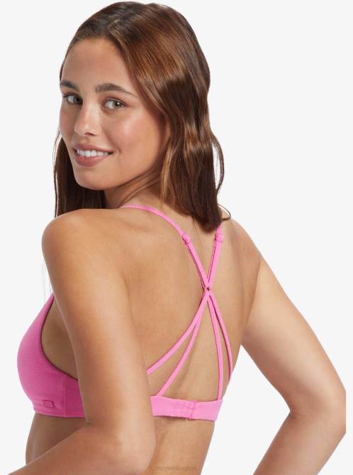 X4FH942 shocking pink Hawaiian Heat Triangle Bikini Top Women Roxy | Bikini Tops