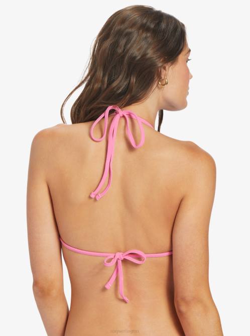 X4FH974 shocking pink Hawaiian Heat Elongated Triangle Bikini Top Women Roxy | Bikini Tops