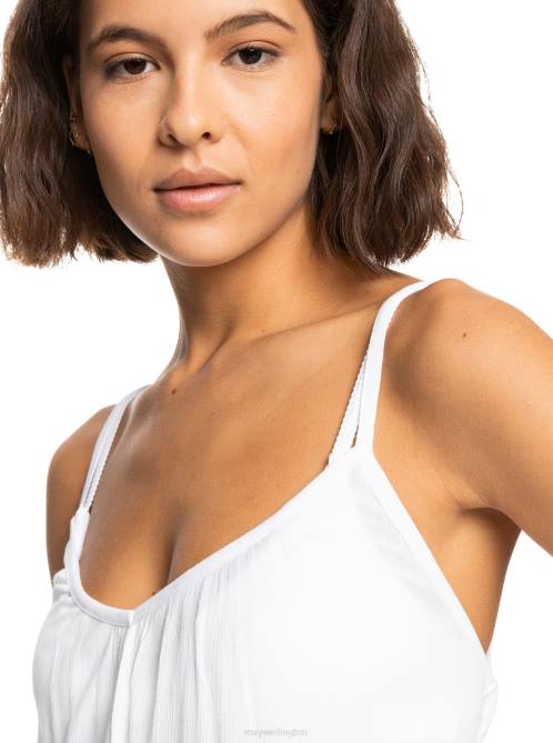 X4FH669 bright white Summer Adventures Short Dress Women Roxy | Cover Ups