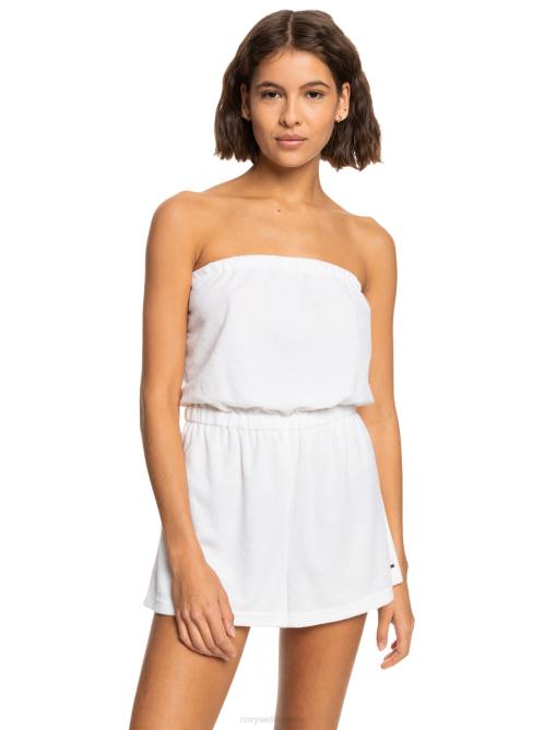 X4FH670 bright white Special Feeling Romper Women Roxy | Cover Ups