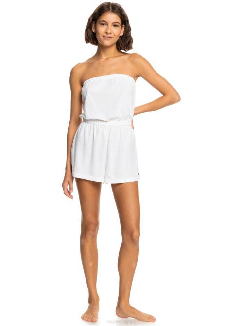 X4FH670 bright white Special Feeling Romper Women Roxy | Cover Ups
