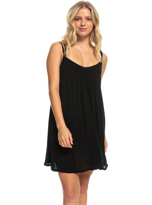 X4FH708 anthracite Summer Adventures Short Dress Women Roxy | Cover Ups