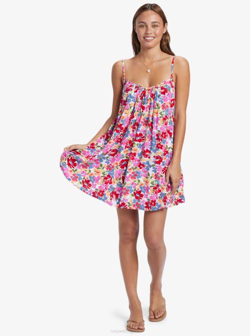X4FH794 shocking pink bloomin Summer Adventures Beach Dress Women Roxy | Cover Ups