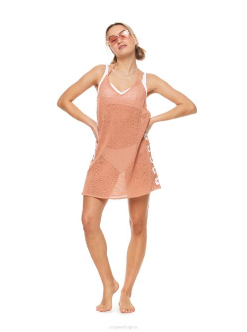X4FH840 cork Fresh Sparkle Crochet Dress Women Roxy | Cover Ups