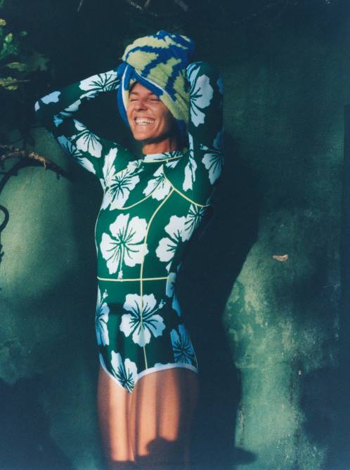 X4FH702 digi high floral verdant green Digi High Long Sleeve One-Piece Swimsuit Women Roxy | One Pieces