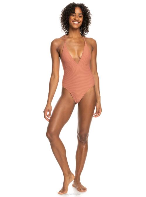 X4FH846 cedar wood Coconut Crew One-Piece Swimsuit Women Roxy | One Pieces