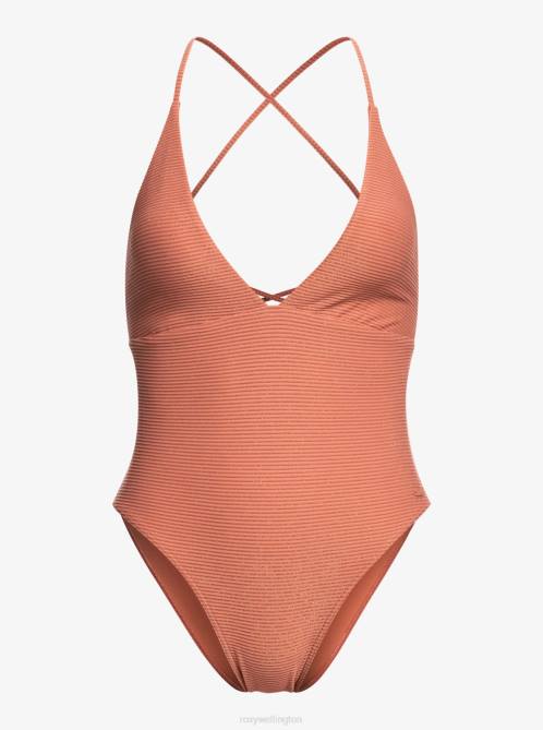 X4FH846 cedar wood Coconut Crew One-Piece Swimsuit Women Roxy | One Pieces